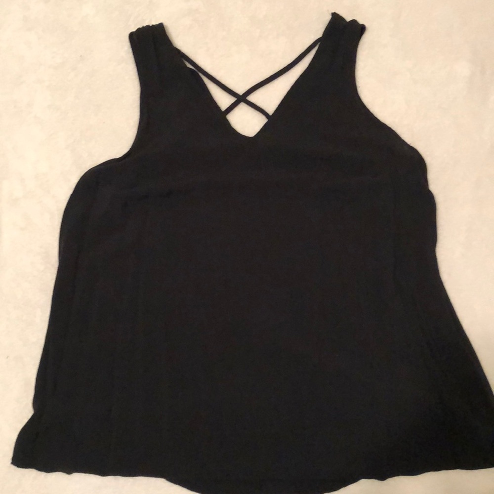 Black 2X Ava Vic tank top
